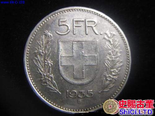 瑞士銅幣5法郎圖文鑒賞